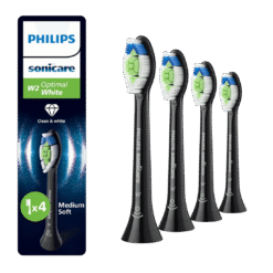 Philips Sonicare Optimal White W2 hambaharja otsikud HX6064/88 (MUST, 4 tk)