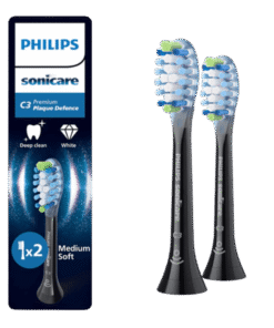 Philips Sonicare Premium Plaque Defence C3 pehme äärega hambaharja otsikud HX9042/88 (MUST, 2 tk)