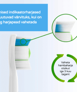 Philips Sonicare Optimal White W2 hambaharja otsikud HX6064/88 (MUST, 4 tk) - Pilt 6