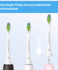 Philips Sonicare Optimal White W2 hambaharja otsikud HX6064/88 (MUST, 4 tk) - Pilt 8