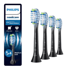 Philips Sonicare Premium Plaque Defence C3 hambaharja otsikud HX9044/88 (MUST, 4 tk)