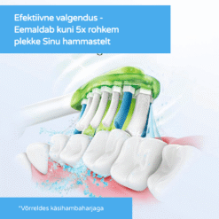 Philips Sonicare Premium White W3 pehme äärega poleerivad hambaharja otsikud HX9062/33 (MUST, 2 tk) - Pilt 9