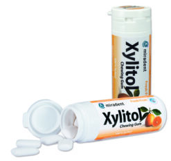 Närimiskumm Miradent 100% Xylitol PUUVILJA (30g, pakis 30tk)