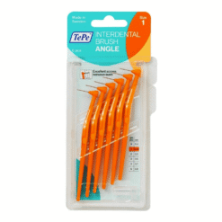 TePe ANGLE 0,45 mm hambavaheharjad ORANŽ (1 suurus, 6 tk pakis - pika pidemega interdentaalhari)