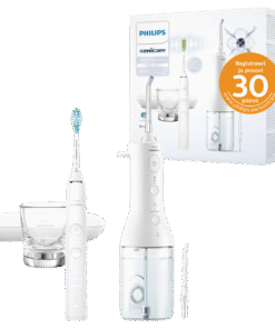 Philips Sonicare DiamondClean 9000 HX3886/41 elektriline hambahari + Power Flosser 3000 veeprits (VALGE)