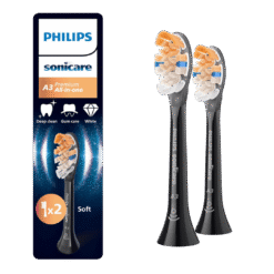 Philips Sonicare A3 Premium All-in-One (Soft) pehmed hambaharja otsikud HX9092/88 (MUST, 2 tk)