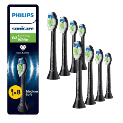 Philips Sonicare Optimal White W2 hambaharja otsikud HX6068/88 (MUST, 8 tk)