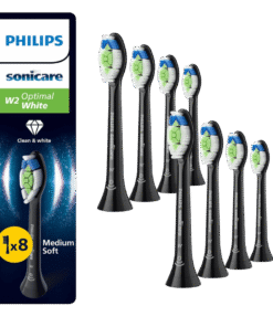 Philips Sonicare Optimal White W2 hambaharja otsikud HX6068/88 (MUST, 8 tk)