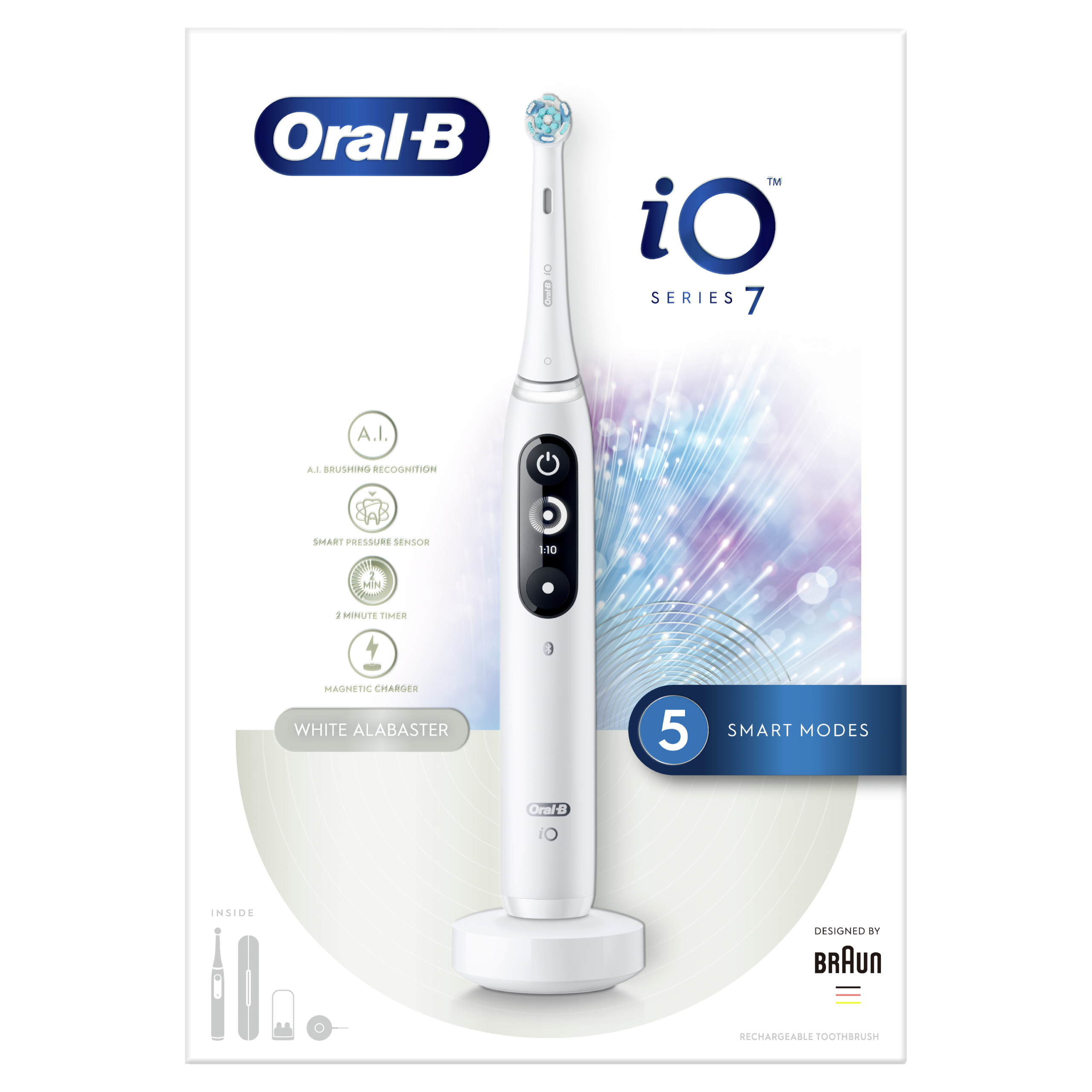 Oral-B iO7 elektriline hambahari White Alabaster (5 režiimi, kiirlaadija) - Pilt 5