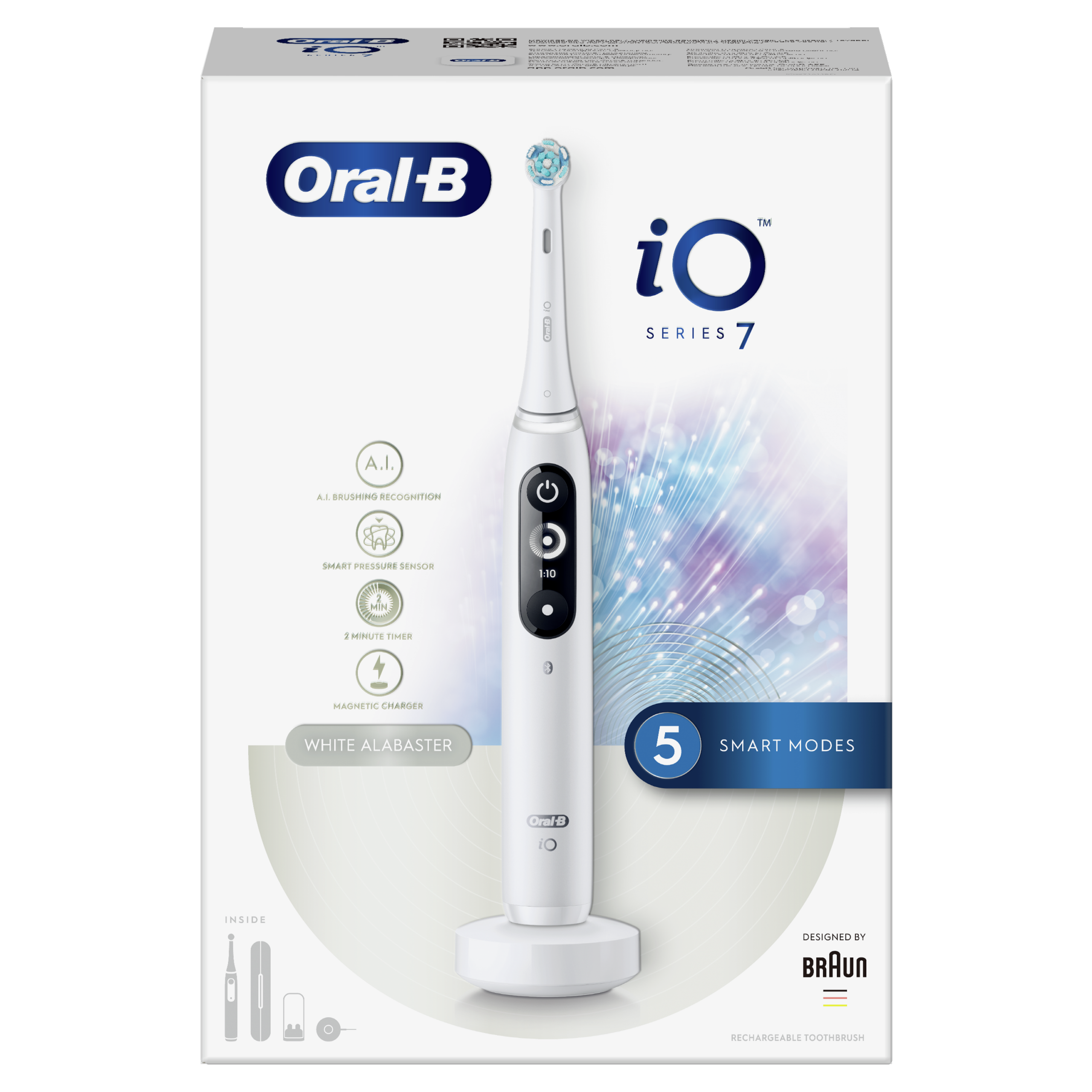 Oral-B iO7 elektriline hambahari White Alabaster (5 režiimi, kiirlaadija) - Pilt 4