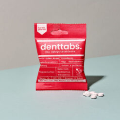 DENTTABS hambapesutabletid lastele MAASIKA 125tk (fluoriidivaba) - Pilt 2