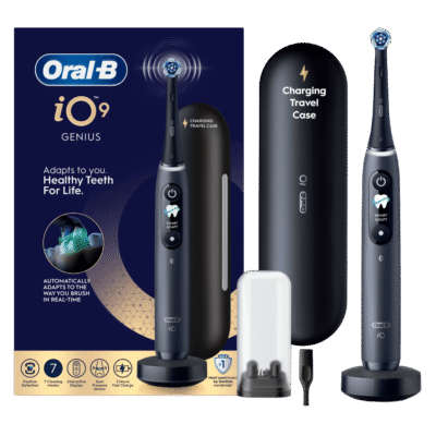 Oral-B iO9 Genius elektriline hambahari Black Onyx (7 režiimi, kiirlaadija)
