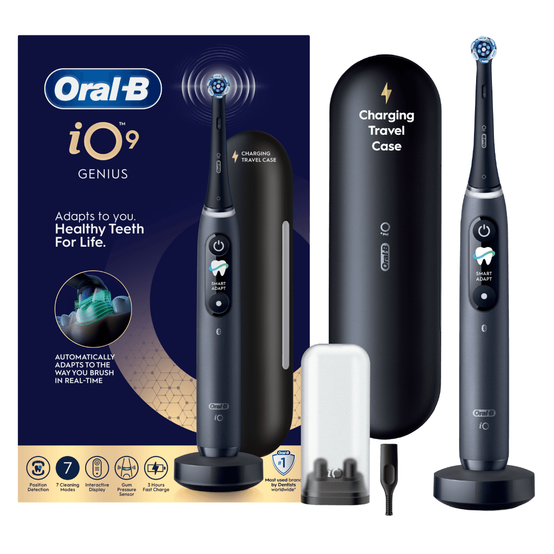 Oral-B iO9 Genius elektriline hambahari Black Onyx (7 režiimi, kiirlaadija)