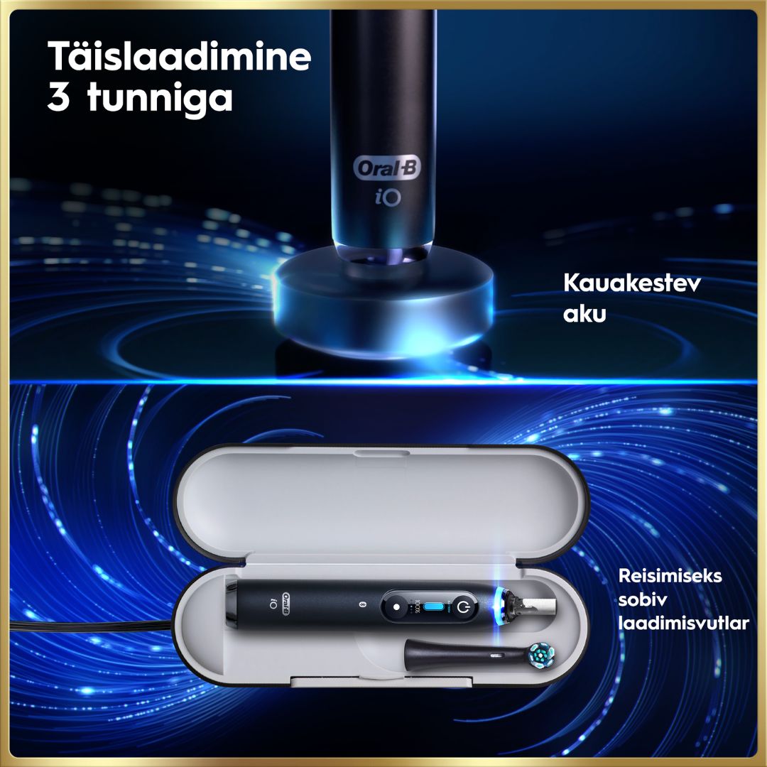 Oral-B iO9 Genius elektriline hambahari Black Onyx (7 režiimi, kiirlaadija) - Pilt 9