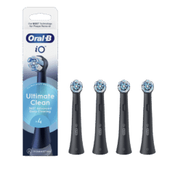 Oral-B iO Ultimate Clean Black keskmise tugevusega hambaharja otsikud MUST (CBF-4, 4tk)
