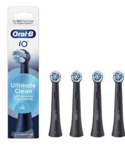 Oral-B iO Ultimate Clean Black keskmise tugevusega hambaharja otsikud MUST (CBF-4, 4tk)