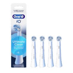 Oral-B iO Ultimate Clean White keskmise tugevusega hambaharja otsikud VALGE (CWF-4, 4tk)