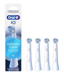 Oral-B iO Ultimate Clean White keskmise tugevusega hambaharja otsikud VALGE (CWF-4, 4tk)
