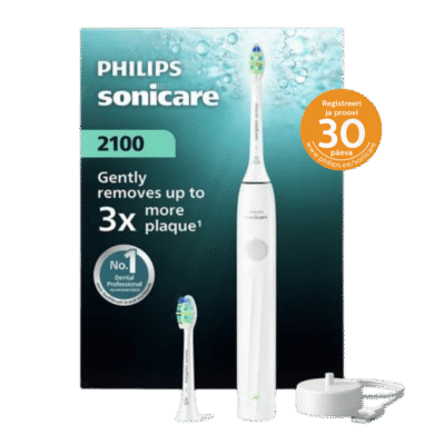 Philips Sonicare 2100 seeria HX4022/01 elektriline hambahari VALGE (1 režiim, 2 otsikut)