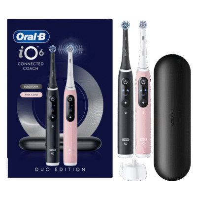 Oral-B iO6 elektriline hambahari Black Lava / Pink Sand (2 hambaharja, 5 režiimi, ekraan)