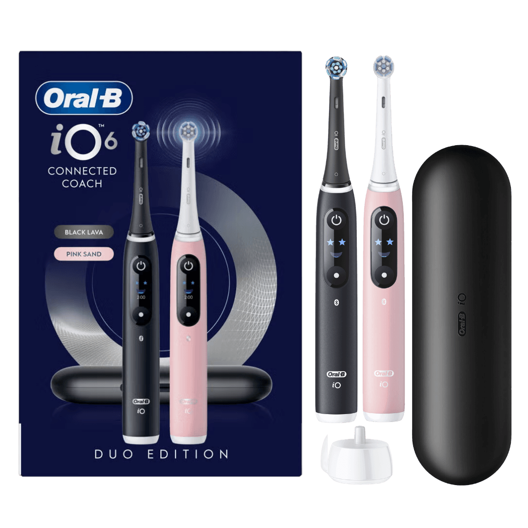 Oral-B iO6 elektriline hambahari Black Lava / Pink Sand (2 hambaharja, 5 režiimi, ekraan)