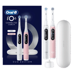 Oral-B iO6 elektriline hambahari White Alabaster / Pink Sand (2 hambaharja, 5 režiimi, ekraan)
