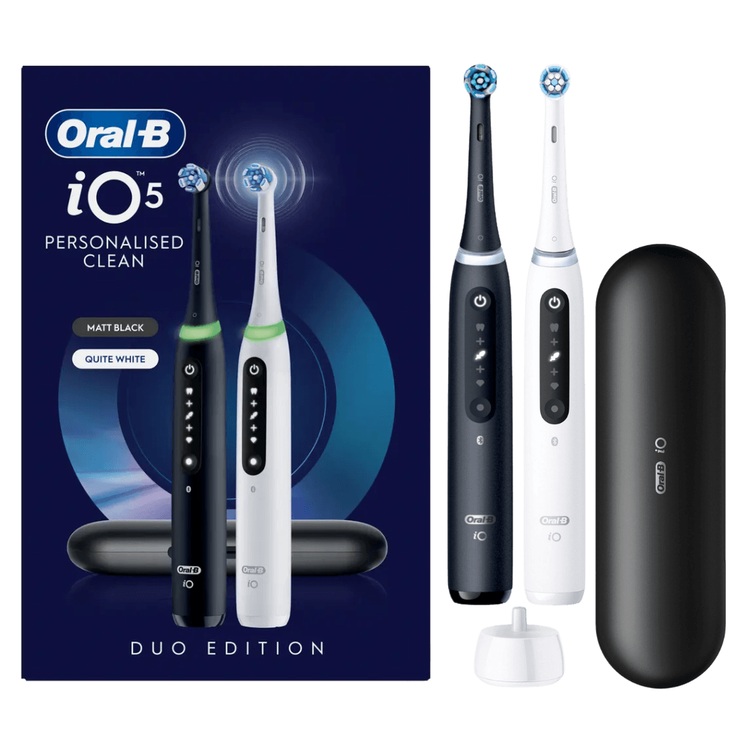 Oral-B iO5 elektriline hambahari Matt Black / Quite White (2 hambaharja, 5 režiimi)