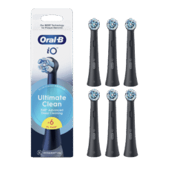 Oral-B iO Ultimate Clean Black keskmise tugevusega hambaharja otsikud MUST (CB-6, 6tk)