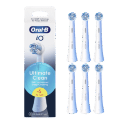 Oral-B iO Ultimate Clean White keskmise tugevusega hambaharja otsikud VALGE (CWF-6, 6tk)