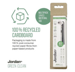 Jordan Clean Smile elektrilise hambaharja otsikud GREEN (4tk) - Loodussäästlik - Pilt 3