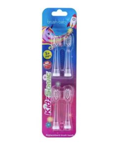 Brush-Baby KidzSonic elektrilise hambaharja vahetusotsikud (4tk) - ainult WildOnes ja KidzSonic
