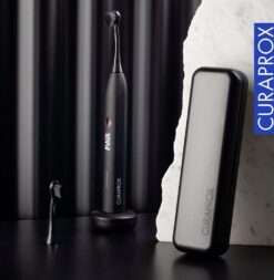 CURAPROX Black Is White elektriline hambahari (3 režiimi + Reisikarp) - Pilt 6