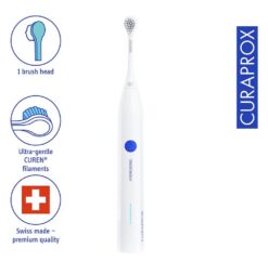 CURAPROX Hydrosonic Easy elektriline hambahari (3 režiimi + Reisikarp) - Pilt 2