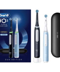 Oral-B iO3 elektriline hambahari Matt Black / Ice Blue (2 hambaharja, 3 režiimi)