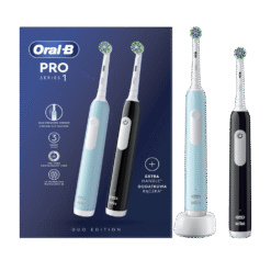 Oral-B PRO1 elektriline hambahari BLACK / BLUE (2 hambaharja, 3 režiimi)