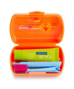 Curaprox BE YOU Reisikomplekt ORANŽ - hambahari, pasta + 2 hambavaheharja