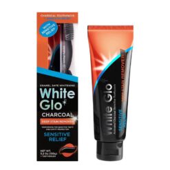 White Glo Charcoal Deep Stain Remover valgendav hambapasta 100ml (tundlikele hammastele)