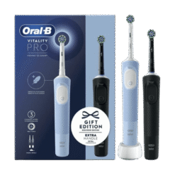 Oral-B Vitality PRO elektriline hambahari Black / Blue (2 hambaharja komplekt)