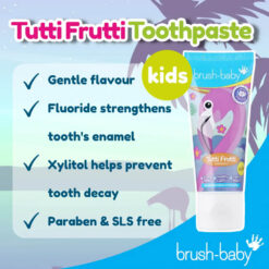Brush-Baby Tutti-Frutti hambapasta lastele 3-6a. 50ml - Pilt 2