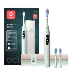 Oclean X Ultra 20 Set elektriline hambahari ROHELINE (3 otsikut, WiFi, laetav reisivutlar)