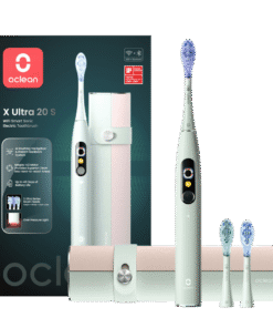 Oclean X Ultra 20 Set elektriline hambahari ROHELINE (3 otsikut, WiFi, laetav reisivutlar)