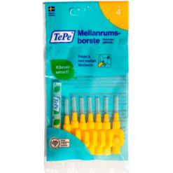 TePe 0,7 mm hambavaheharjad KOLLANE (4 suurus, 8 tk pakis - interdentaalhari)