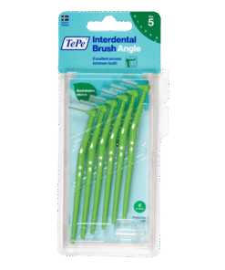 TePe ANGLE 0,8 mm hambavaheharjad ROHELINE (5 suurus, 6 tk pakis - pika pidemega interdentaalhari)