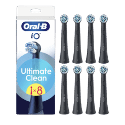 Oral-B iO Ultimate Clean Black keskmise tugevusega hambaharja otsikud MUST (CBF-8, 8tk)