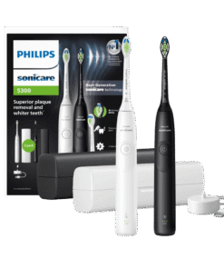 Philips Sonicare 5300 elektriline hambahari (HX7109/01) VALGE + MUST (2 käepidet)