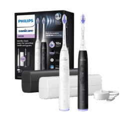 Philips Sonicare 6500 elektriline hambahari HX7419/01 MUST + VALGE (2 käepidet)