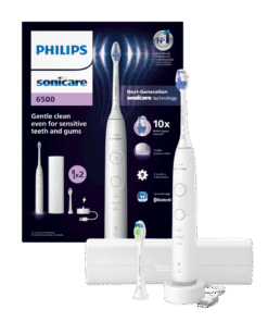 Philips Sonicare 6500 elektriline hambahari HX7410/02 VALGE (3 režiimi, 2 otsikut) + Reisivutlar