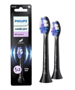 Philips Sonicare S2 Sensitive (Ultra Soft) MUST ülipehmed hambaharja otsikud HX6052/88 (2tk)