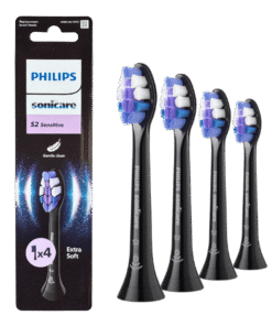 Philips Sonicare S2 Sensitive (Ultra Soft) MUST ülipehmed hambaharja otsikud HX6054/88 (4tk)