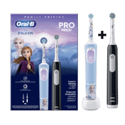 Oral-B Vitality Pro FROZEN + PRO1 BLACK elektrilised hambaharjad (2 hambaharja)